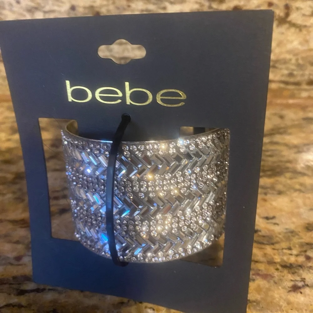 NEW Bebe sparkly silver bracelet